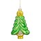 NorthLight 34294742 5.25 in. Glass Christmas Tree Hanging Ornament, Green &#x26; Gold